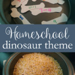 Get your free printable to teach addition and subtraction with this fun dinosaur fossil home school activity.