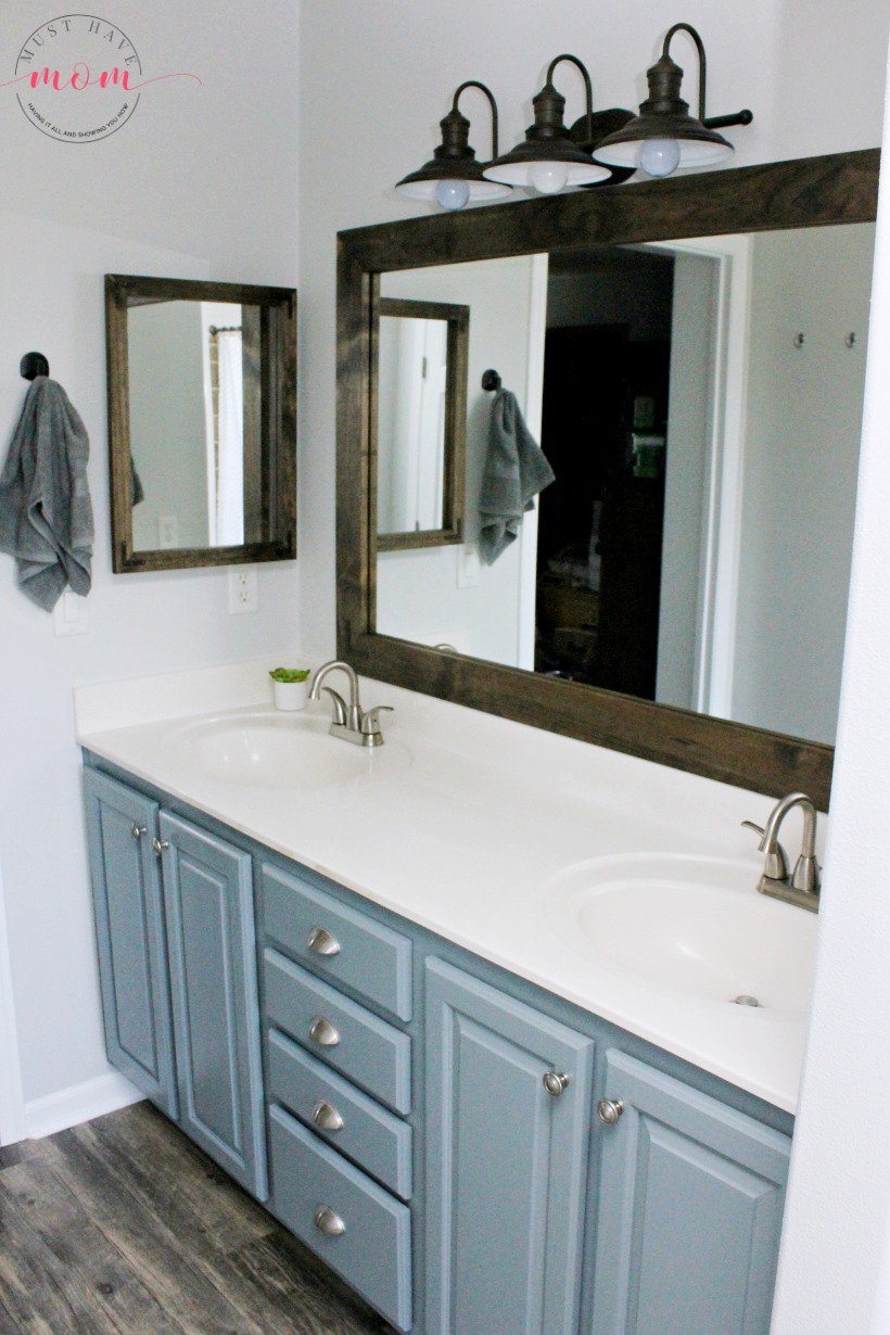 Get inspired by these farmhouse master bathroom design ideas and learn more about my ongoing DIY home addition project at www.hunnyimhomediy.com #DIY #farmhouse