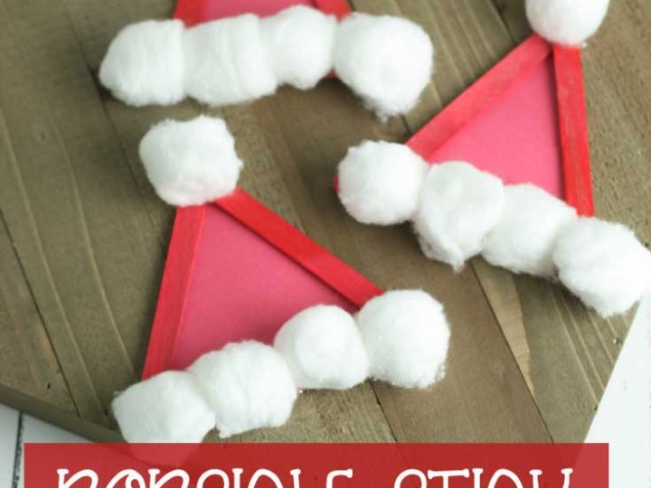 Image for Popsicle Santa Hats -- a Simple Christmas Craft for Kids