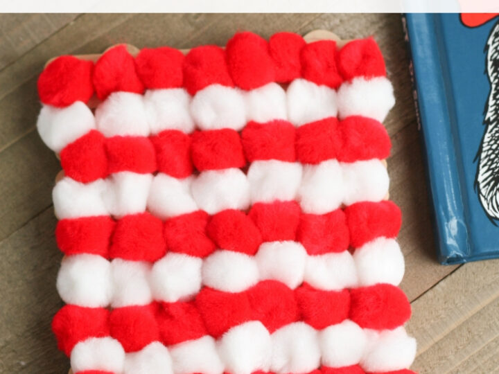 This cute Cat in the Hat craft is a great Dr. Seuss activity for Dr. Seuss's birthday. If you're searching for fun Cat in the Hat activities, you'll love this adorable Dr Seuss crafts. #craftsforkids #DrSeuss #CatintheHat