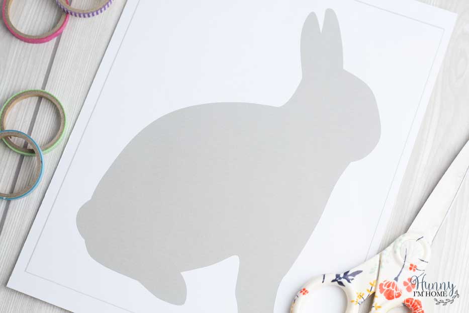 This washi tape wall art is the perfect DIY Easter decor. If you're searching for DIY Easter decorations you have to check out this cute Easter bunny crafts. You'll love how simple these washi tape crafts are to make! Washi tape ideas are the perfect way to add Easter decorations DIY to your home this holiday. #Easter #Easterbunny #DIY