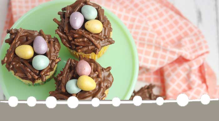 Dinosaur Egg Chocolate Nests for Your Dinosaur Party