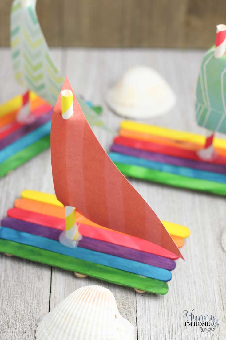 Floating Popsicle Stick Boat Craft for Kids