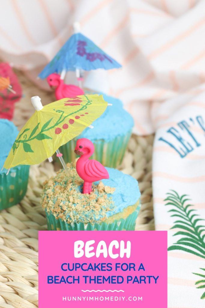 Beach Cupcakes for a Beach Themed Party