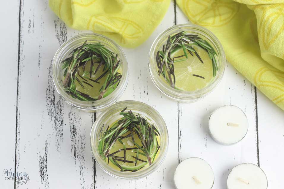 Rosemary and citrus candles