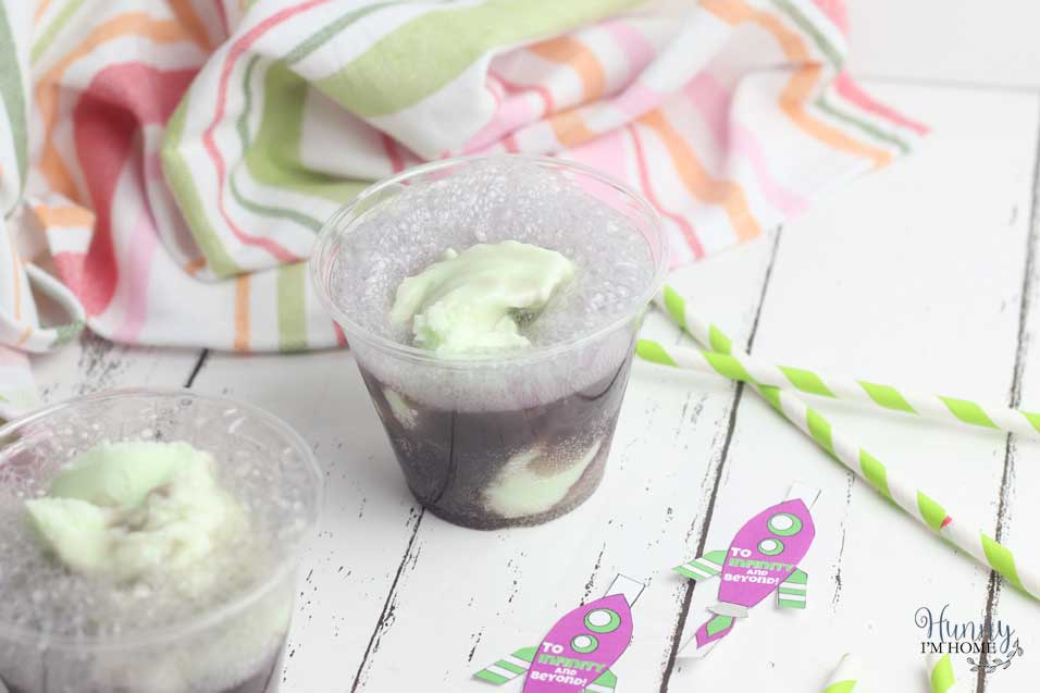 Grape soda on Buzz Lightyear Floats
