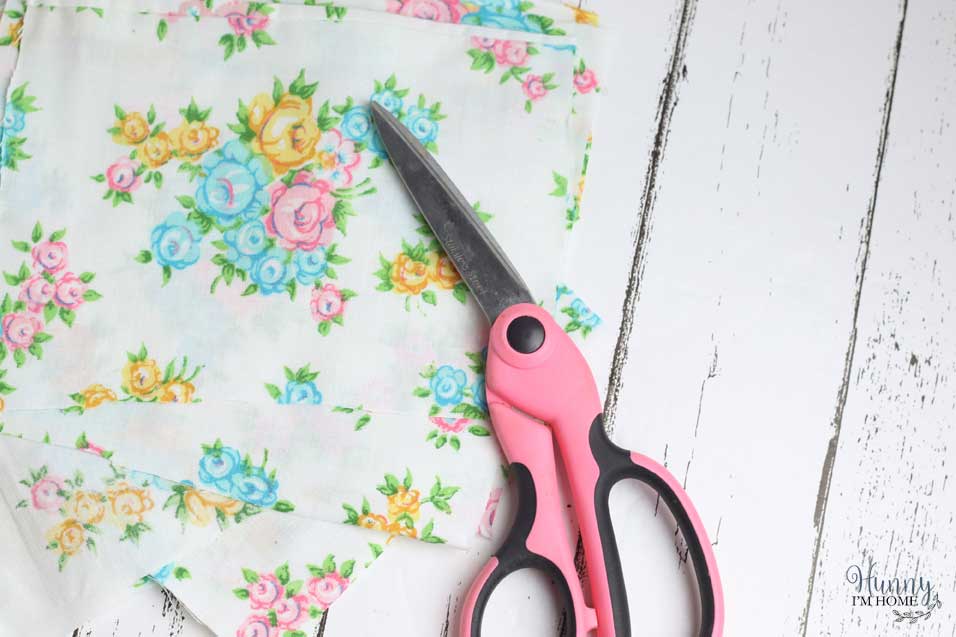 Cut the fabric for reusable dryer sheets