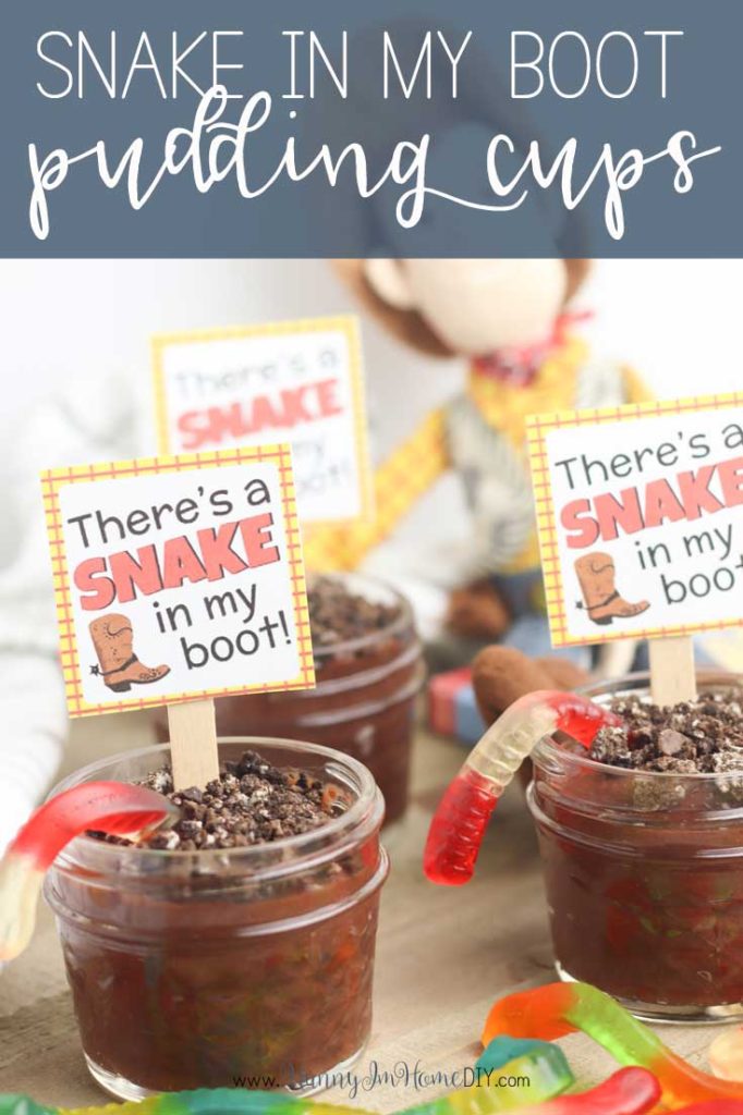 This Snake in My Boot dessert is perfect for your Toy Story party!