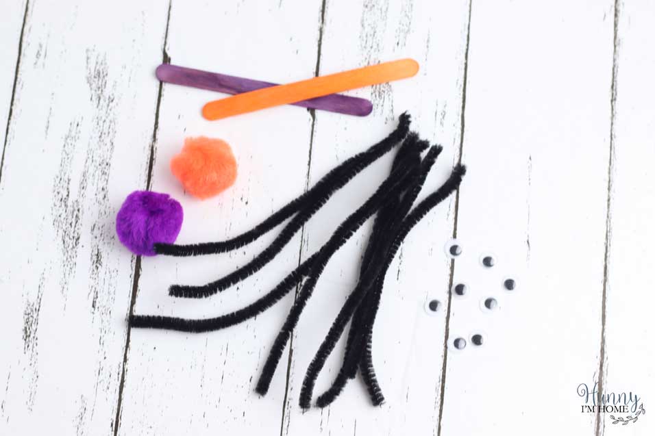 spider craft preschool supplies