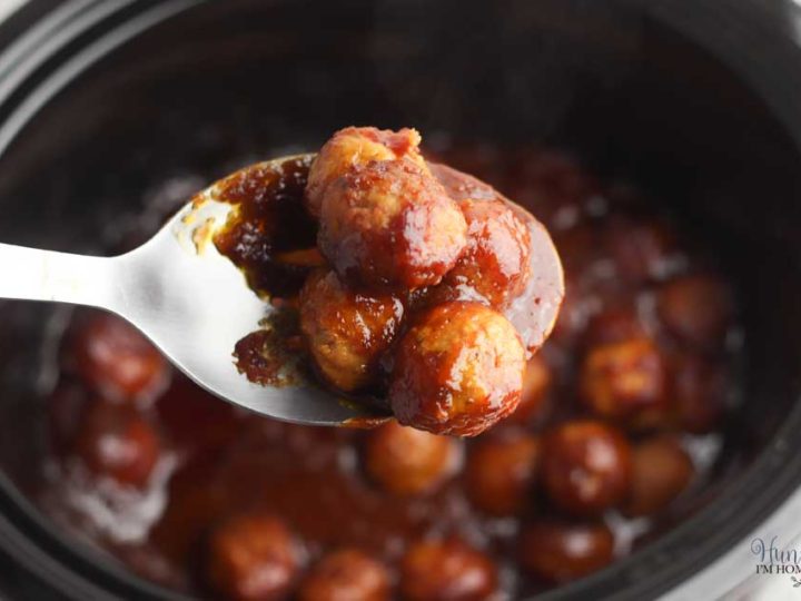 Cooked cranberry sauce meatballs