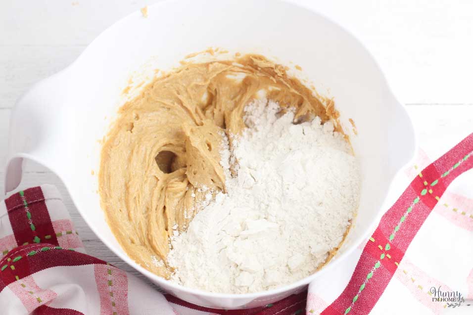Mix the wet ingredients with the dry ingredients