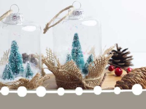 Snow globe ornament DIY feature