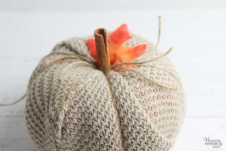 Top with a leaf and a cinnamon stick stem