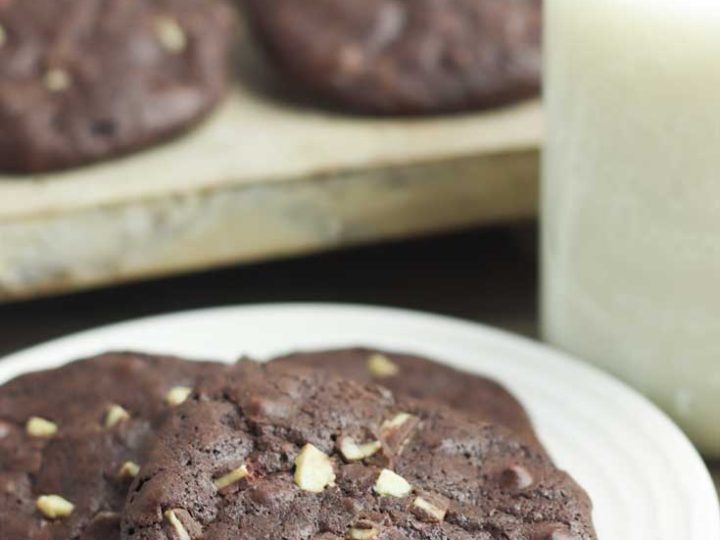 Brownie Mix mint chocolate chip cookies
