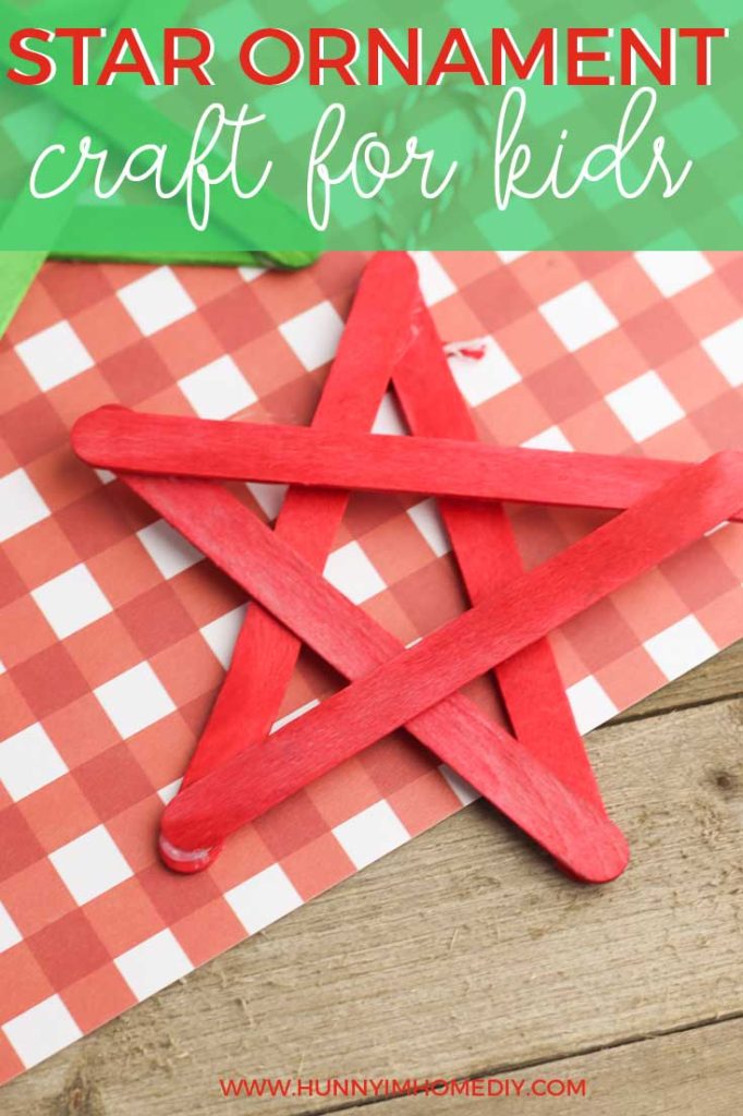 Star ornament craft for kids