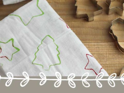 Christmas gifts kids can make Christmas tea towels