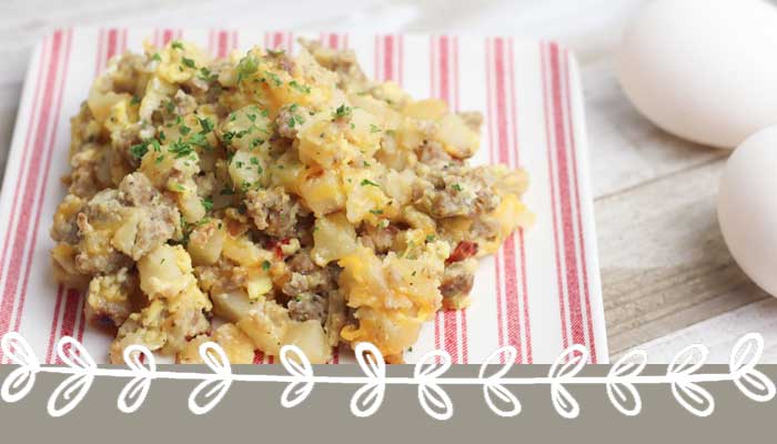 Easy Christmas Breakfast Recipe: Egg and Sausage Scramble