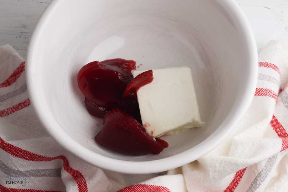 Cranberry sauce and cream cheese spread