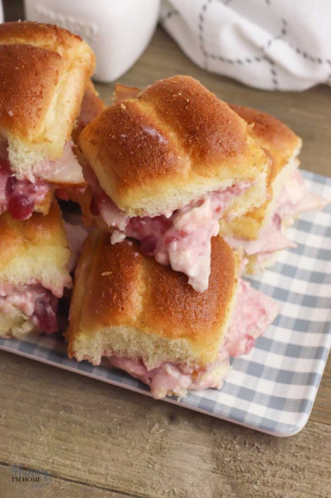 Leftover turkey sliders on Hawaiian rolls