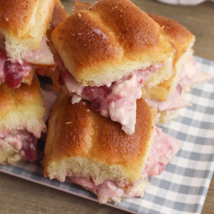 Leftover turkey sliders on Hawaiian rolls
