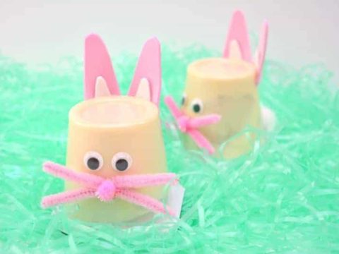 Image for Bunny Pudding Cups - Easy Non-candy Easter Craft & Treat Idea for Kids