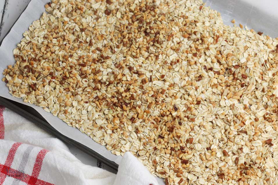 Toast the oats and nuts