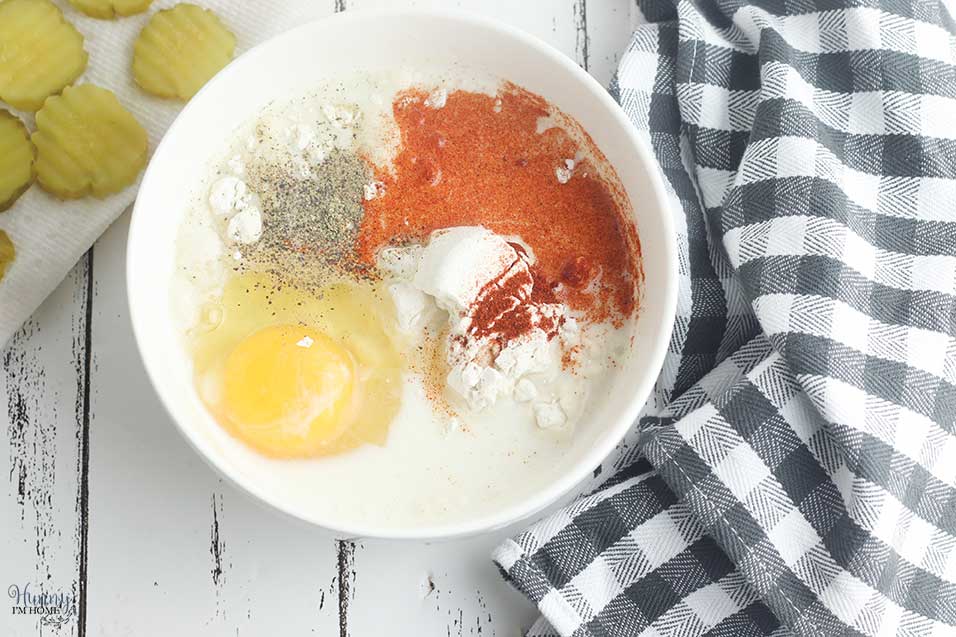 Air Fryer fried pickles batter ingredients