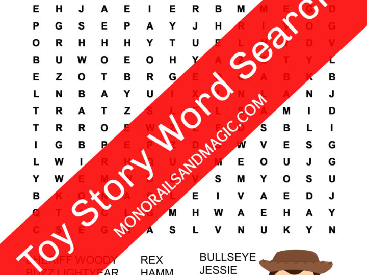 Image for Toy Story Word Search Free Printable