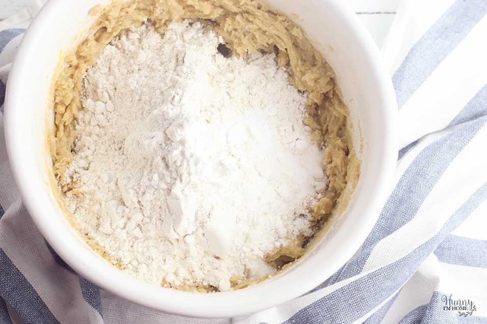 Mix in gluten free flour