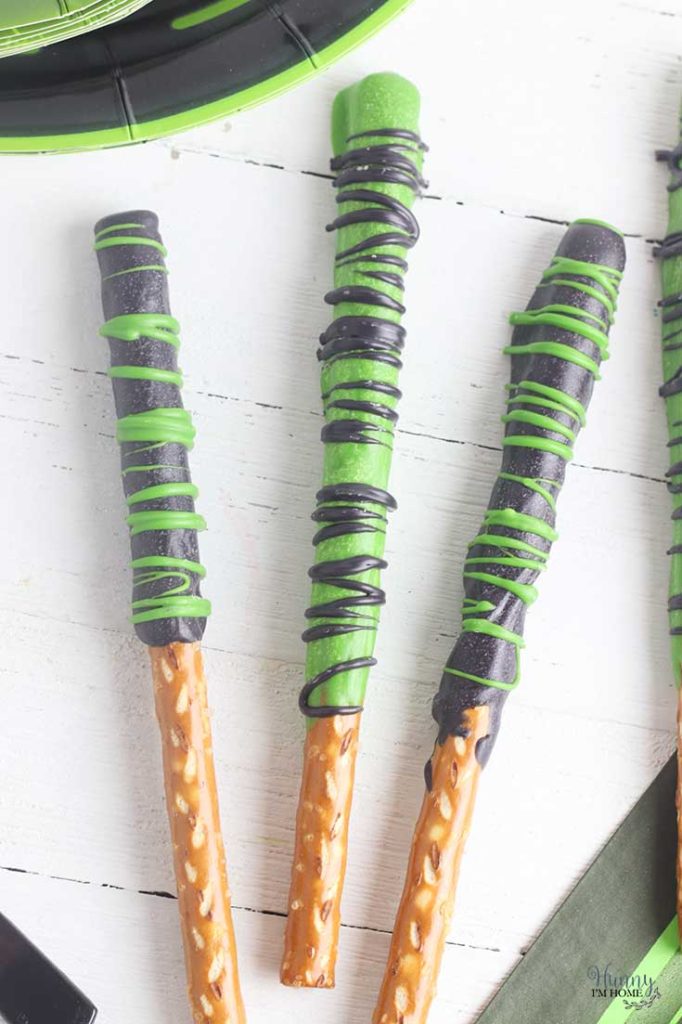 Chocolate Pretzel Snacks for a Video Game Party