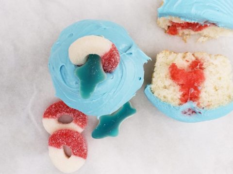 Image for Shark Bite Pudding Filled Cupcakes