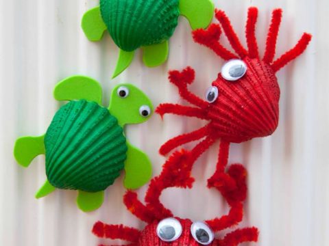 Image for Shell Crafts - Crab Fridge Magnets