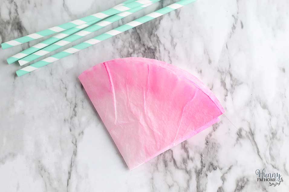 Fold the coffee filters