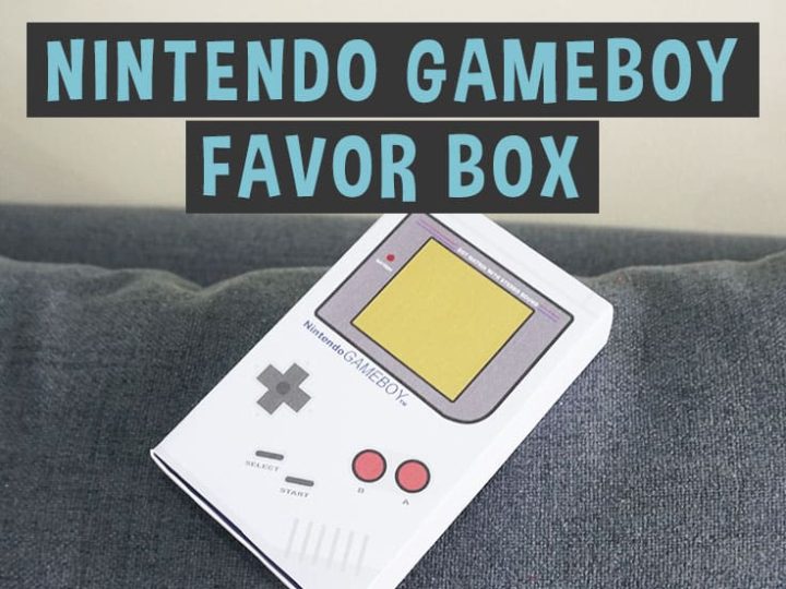Image for Nintendo Favor Box - Classic Gameboy Template