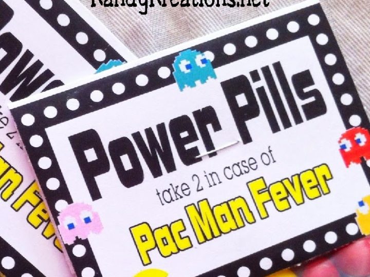 Image for Pac Man Power Pills Candy Bag Topper Printable