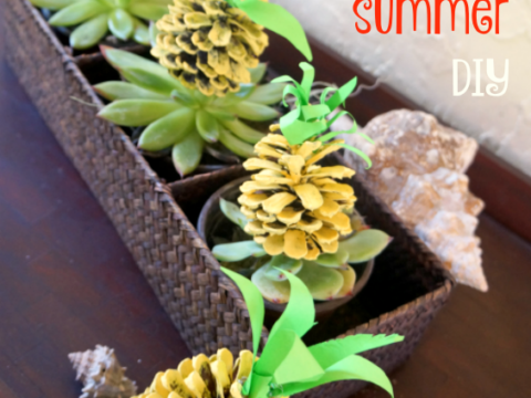 Image for A Tropical Pineapple Summer Featuring The Pineapple Pinecone DIY