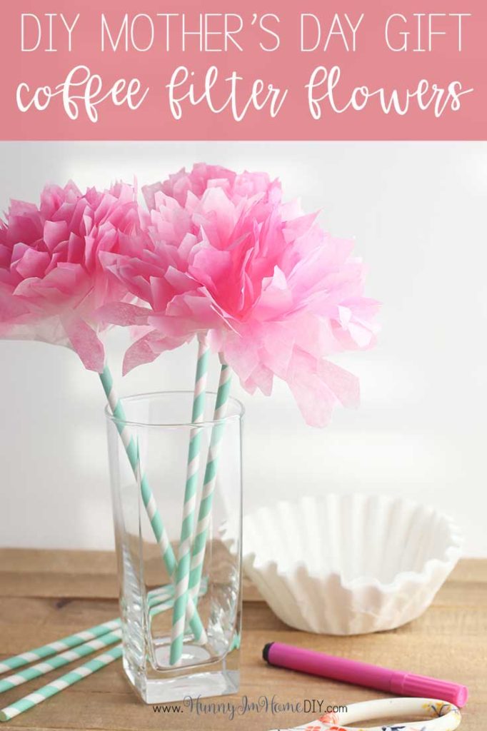 DIY Mother's Day Gift Coffee Filter Flowers
