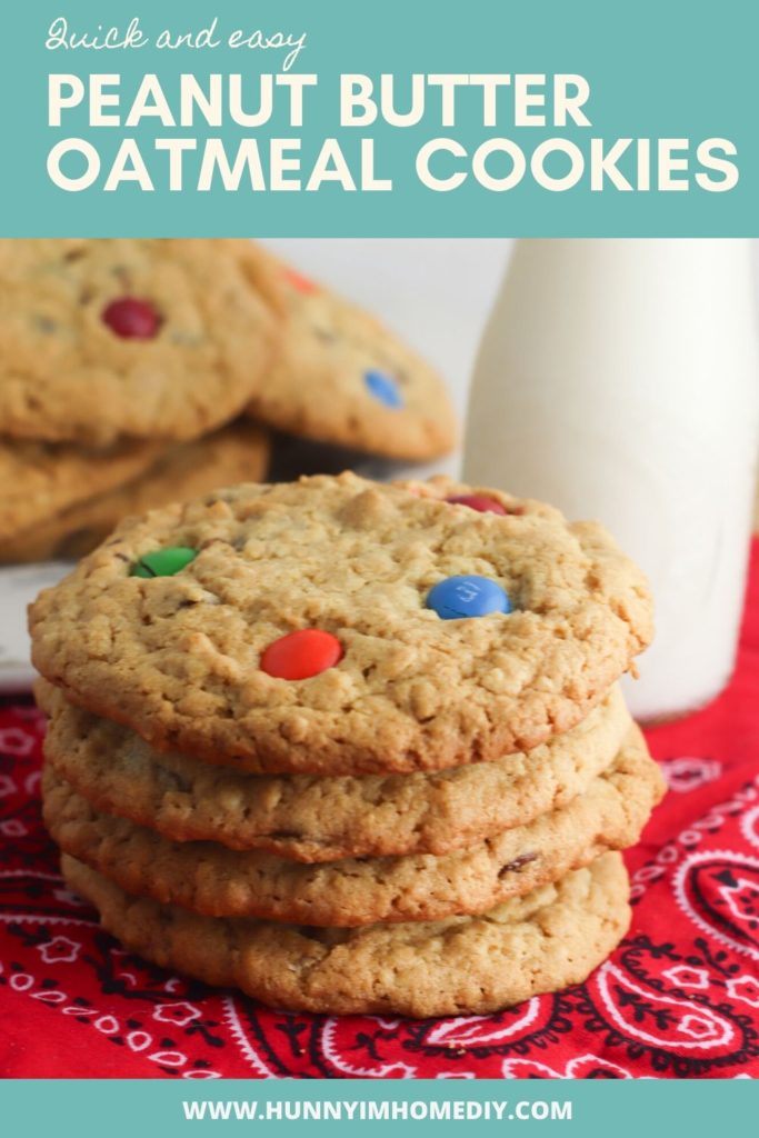 Easy Peanut Butter Oatmeal Cookies