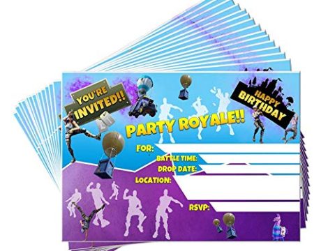 Image for Fortnite Birthday Party Invitations 