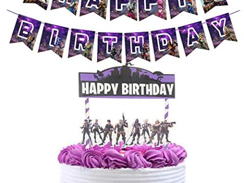 Image for Fortnite Birthday Banner and Cake Topper