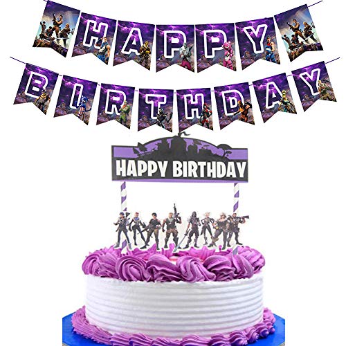 Image for Fortnite Birthday Banner and Cake Topper