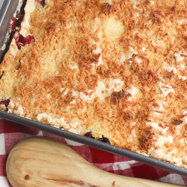 Strawberry Blueberry Gluten Free Dump Cake