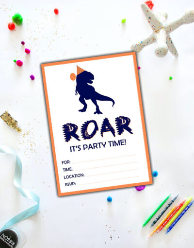 Printable Dinosaur Birthday Invitation