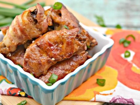 Image for BBQ Bacon Wrapped Keto Chicken Wings