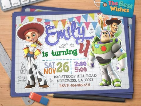 Image for Toy Story Invitation Digital File