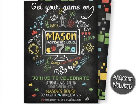 Image for Video Game Printable Invitation