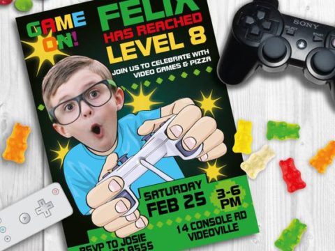 Image for Video Game Photo Invitation 