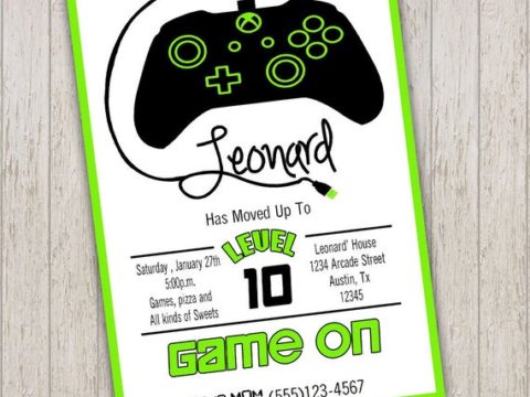 Image for Video Game Birthday Party Invitations