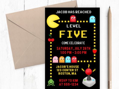 Image for Arcade Video Game Invitations