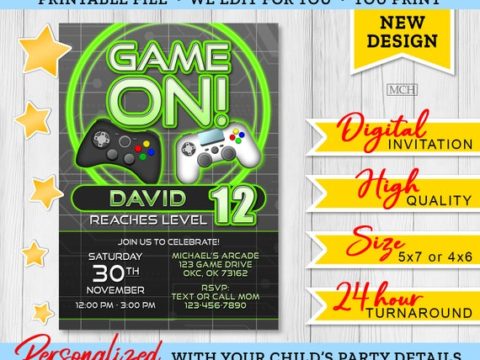Image for Gamer Party Invitation